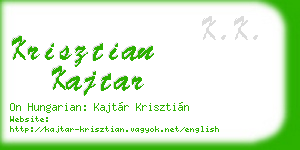 krisztian kajtar business card