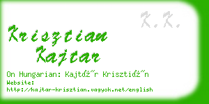 krisztian kajtar business card